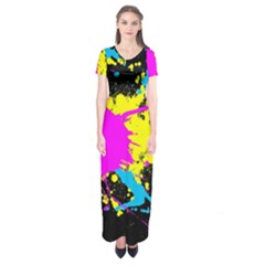 Splatter Splatter Short Sleeve Maxi Dress by ExtraAwesomeSauce