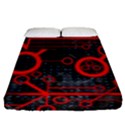 Tech - Red Fitted Sheet (Queen Size) View1