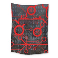 Tech - Red Medium Tapestry by ExtraAwesomeSauce