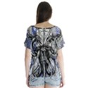 Kraken V-Neck Flutter Sleeve Top View2
