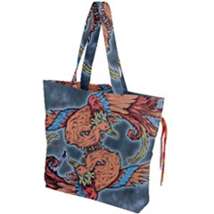 Chinese Phoenix Drawstring Tote Bag by ExtraAwesomeSauce
