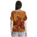 Phoenix Rising V-Neck Flutter Sleeve Top View2