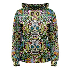 Sugar Skulls Pattern Women s Pullover Hoodie by ExtraAwesomeSauce