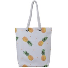 Pineapple Pattern Full Print Rope Handle Tote (small) by goljakoff