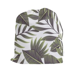 Green Leaves Drawstring Pouch (2xl) by goljakoff