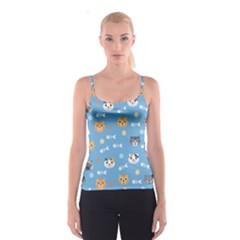Cute Cat Pattern Spaghetti Strap Top by ExtraAwesomeSauce