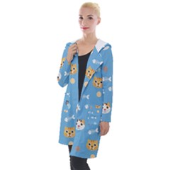 Cute Cat Pattern Hooded Pocket Cardigan by ExtraAwesomeSauce