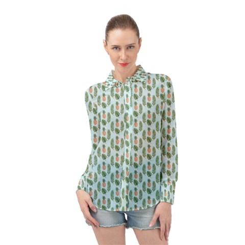Summer Pattern Long Sleeve Chiffon Shirt by ExtraAwesomeSauce