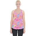 Watercolor Cats Pattern Piece Up Tank Top View1