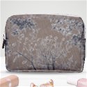 Linear Textured Botanical Motif Design Make Up Pouch (Medium) View1