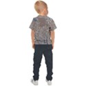 Linear Textured Botanical Motif Design Kids  Sports Tee View2