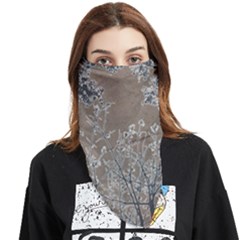 Linear Textured Botanical Motif Design Face Covering Bandana (triangle) by dflcprintsclothing