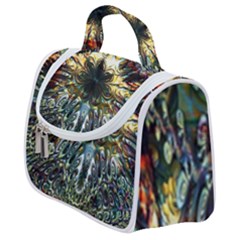 Multicolor Floral Art Copper Patina  Satchel Handbag by CrypticFragmentsDesign