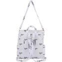 Tribal Style Symbol Drawing Print Pattern Crossbody Backpack View3