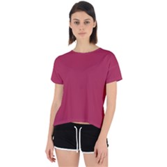 Amaranth Purple Open Back Sport Tee by FashionLane