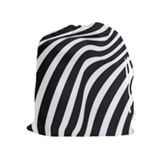 Wave Line Curve Drawstring Pouch (xl) by Dutashop