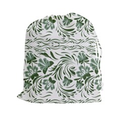 Green Leaves Drawstring Pouch (2xl) by Eskimos