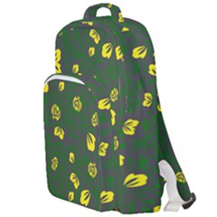 Yellow Flowers Double Compartment Backpack by Eskimos
