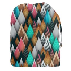 Abstract Triangle Tree Drawstring Pouch (3xl) by Dutashop