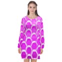 Hexagon Windows Long Sleeve Chiffon Shift Dress  View1