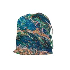 Oceanic Mircoscope  Drawstring Pouch (large) by BrenZenCreations