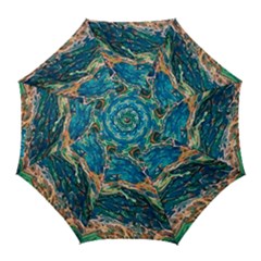 Oceanic Mircoscope  Golf Umbrellas by BrenZenCreations