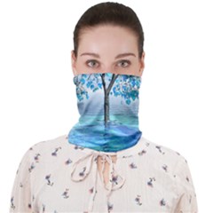 Crystal Blue Tree Face Covering Bandana (adult) by icarusismartdesigns