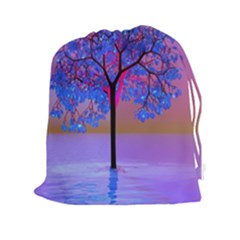 Tree Sunset Drawstring Pouch (2xl) by icarusismartdesigns