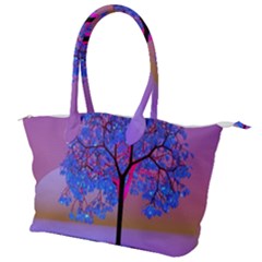 Tree Sunset Canvas Shoulder Bag by icarusismartdesigns