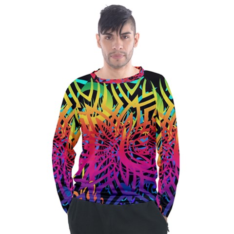 Abstract Jungle Men s Long Sleeve Raglan Tee by icarusismartdesigns