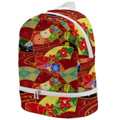 Floral Abstract Zip Bottom Backpack by icarusismartdesigns