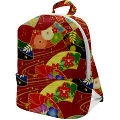 Floral Abstract Zip Up Backpack by icarusismartdesigns