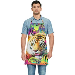 Tiger In The Jungle Kitchen Apron by icarusismartdesigns