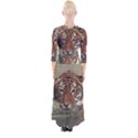 Swimming Tiger Quarter Sleeve Wrap Maxi Dress View2
