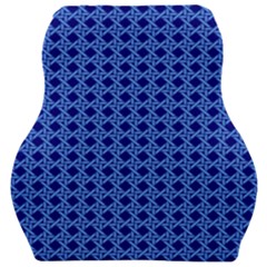 Basket Weave Basket Pattern Blue Car Seat Velour Cushion  by Dutashop