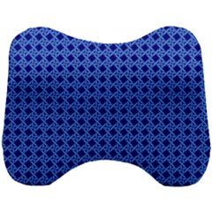 Basket Weave Basket Pattern Blue Head Support Cushion by Dutashop