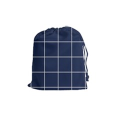 Blue Buffalo Plaid Drawstring Pouch (medium) by goljakoff