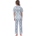 Tulip flower garden  Kids  Satin Short Sleeve Pajamas Set View2