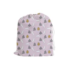 Birds In The Sky  Drawstring Pouch (large) by SychEva