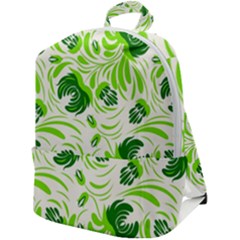 Green Leaves Zip Up Backpack by Eskimos