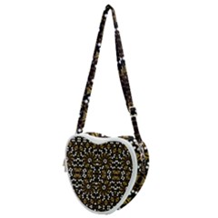 Modern Geometric Ornate Pattern Heart Shoulder Bag by dflcprintsclothing