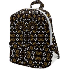Modern Geometric Ornate Pattern Zip Up Backpack by dflcprintsclothing
