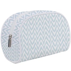 Chevrons Bleu Clair/blanc Make Up Case (large) by kcreatif