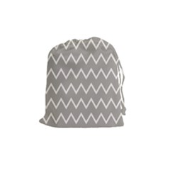Chevroncolorstaupebeige76 Drawstring Pouch (medium) by kcreatif