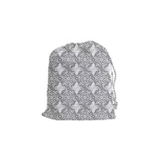 Patternformes1grise Drawstring Pouch (small) by kcreatif