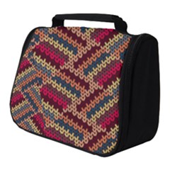 Zig Zag Knitted Pattern Full Print Travel Pouch (small) by goljakoff