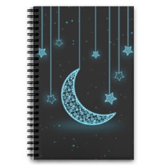 Moon Star Neon Wallpaper 5 5  X 8 5  Notebook by Dutashop