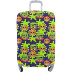 Smiley Background Smiley Grunge Luggage Cover (large) by Dutashop