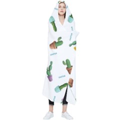 Cacti In Pots Wearable Blanket by SychEva
