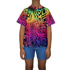 Abstract Jungle Kids  Short Sleeve Swimwear by icarusismartdesigns